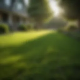 Vibrant green lawn showcasing professional maintenance