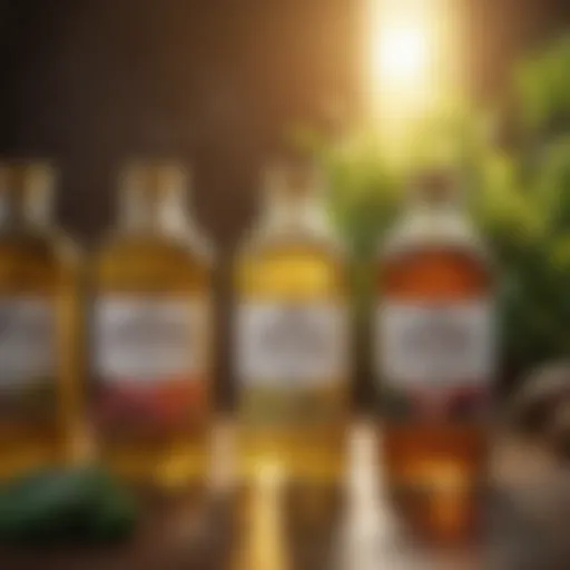 A variety of vegetable oils displayed in eco-friendly packaging