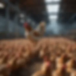 Advanced AI technology in a poultry farm setting