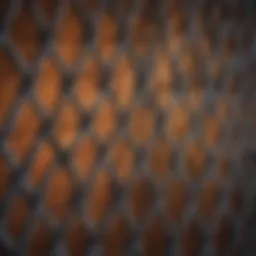 Close-up view of woven wire fence showcasing its intricate design and sturdy construction.