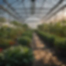 UV light application in a greenhouse promoting plant growth