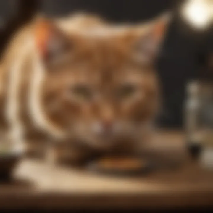 Natural flea control remedies for cats on a table