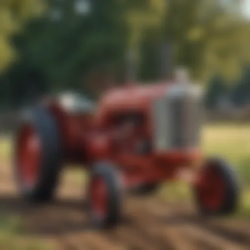 Vintage tractor showcasing classic design and craftsmanship