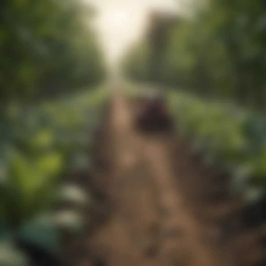 A detailed view of healthy crops affected by pests.