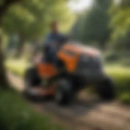 Husqvarna Lawn Tractor in Action