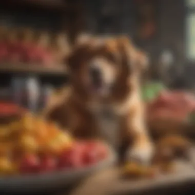Graph illustrating market trends in dog products