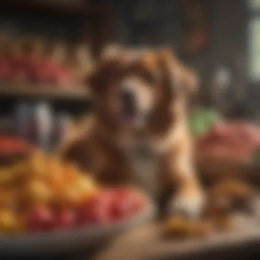 Graph illustrating market trends in dog products