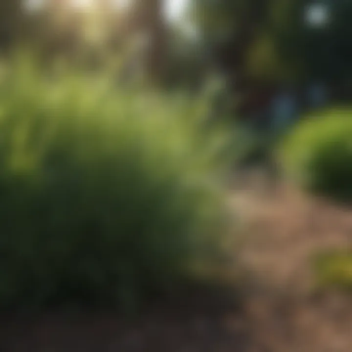 Close-up of shade-tolerant grass varieties