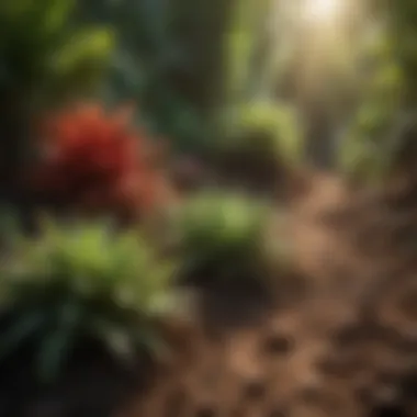 Thriving Plants in Coco Loco Soil A vibrant garden with plants thriving in Bush Doctor Coco Loco potting soil.