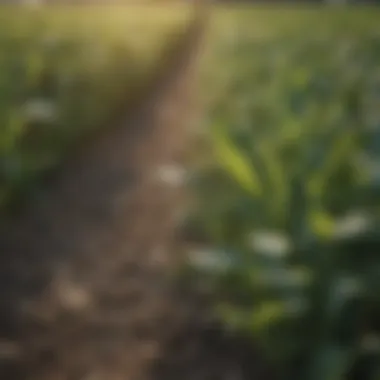 Close-up of crops treated with Roundup