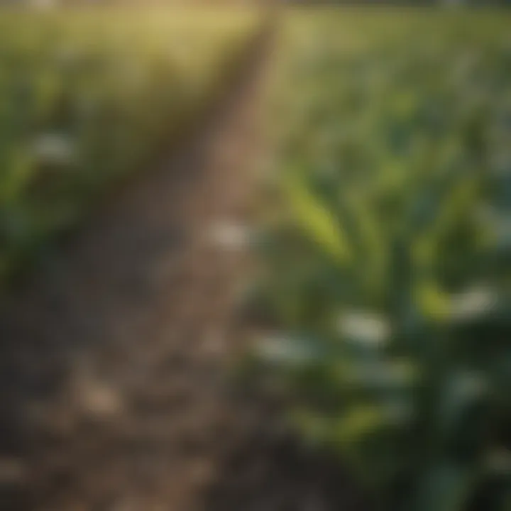 Close-up of crops treated with Roundup