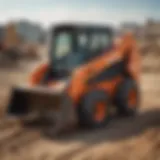 Kubota skid steer loader in action at a construction site