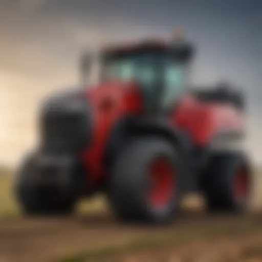 The new Case IH Quadtrac showcasing its sleek design and robust structure