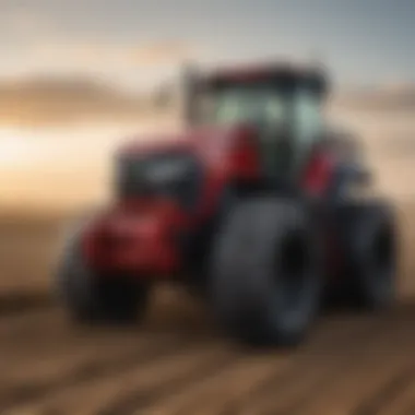 Performance metrics displayed on the new Case IH Quadtrac during operation