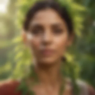Neem in Holistic Health Practices A holistic health practitioner using neem extracts in natural remedies