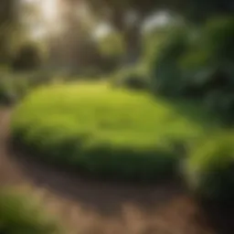 Vibrant Empire Zoysia grass in a lush garden setting