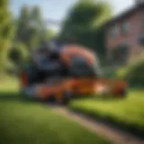 A modern lawn mower showcasing advanced technology