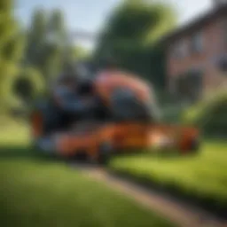 A modern lawn mower showcasing advanced technology