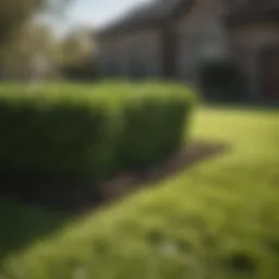 Lush green sod freshly laid on a prepared lawn area
