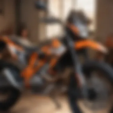 High-Quality KTM Accessories on Display Close-up of high-quality KTM accessories on display