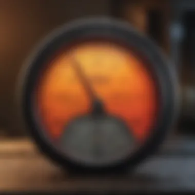 An internal temperature thermometer inserted in turkey
