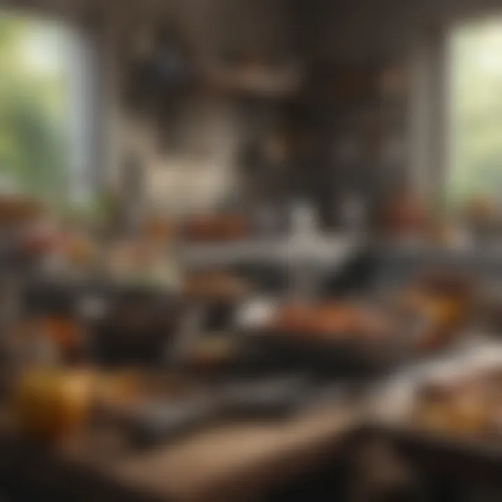 A variety of kitchen tools for preparing a feast