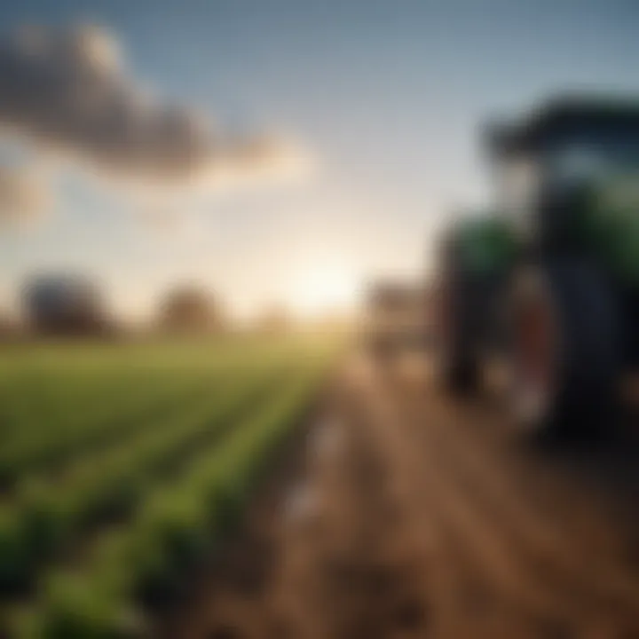 Irrigation system in a farm