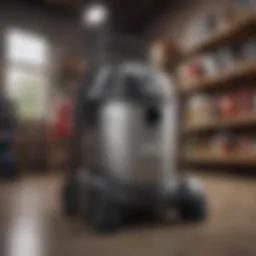 Variety of shop vacuums displayed