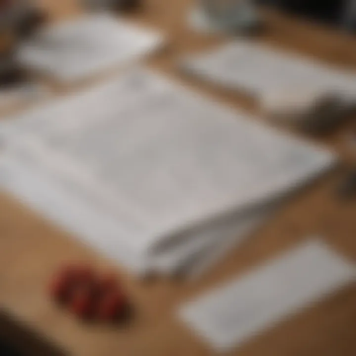 A close-up of agricultural loans and credit documents on a desk