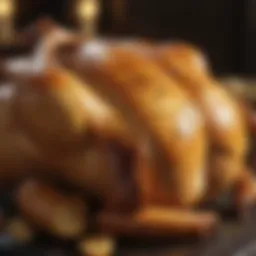 Perfectly roasted chicken with golden skin