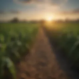 Field of corn with urea application