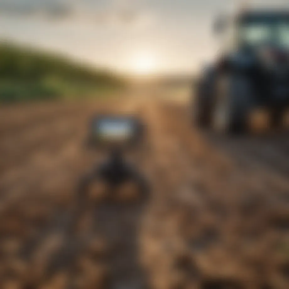 Precision alignment with Durabuilt laser level in agricultural field