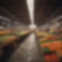 A vibrant marketplace showcasing wholesale agricultural products.