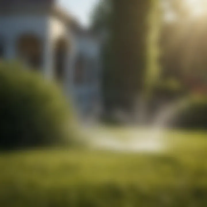 A well-maintained lawn demonstrating effective watering techniques