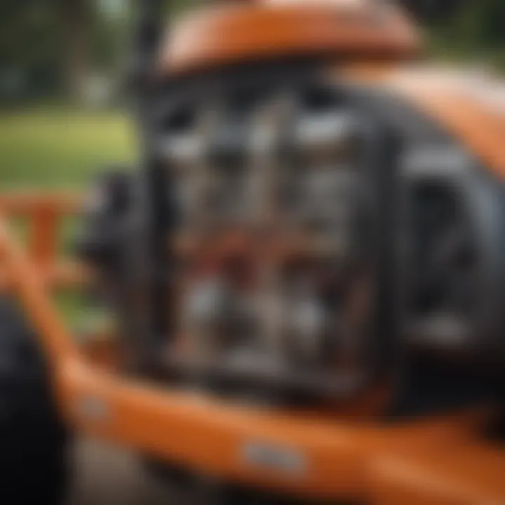Diagram explaining the fuel system components within a Murray Ultra riding lawn mower for better understanding.