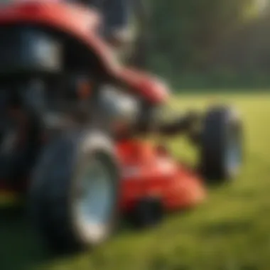Transmission System of Murray Ultra Riding Mowers Visual representation of the transmission system in a Murray Ultra riding lawn mower highlighting its mechanics.