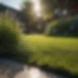 Comparison of artificial grass and natural grass in a backyard setting