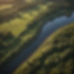 Aerial view of a serene East Coast landscape showcasing available land
