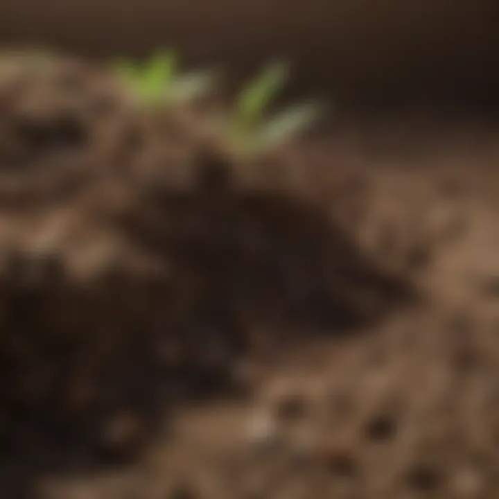Close-up of soil quality indicating potential for agronomic practices