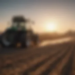 A vibrant field showcasing modern farming techniques