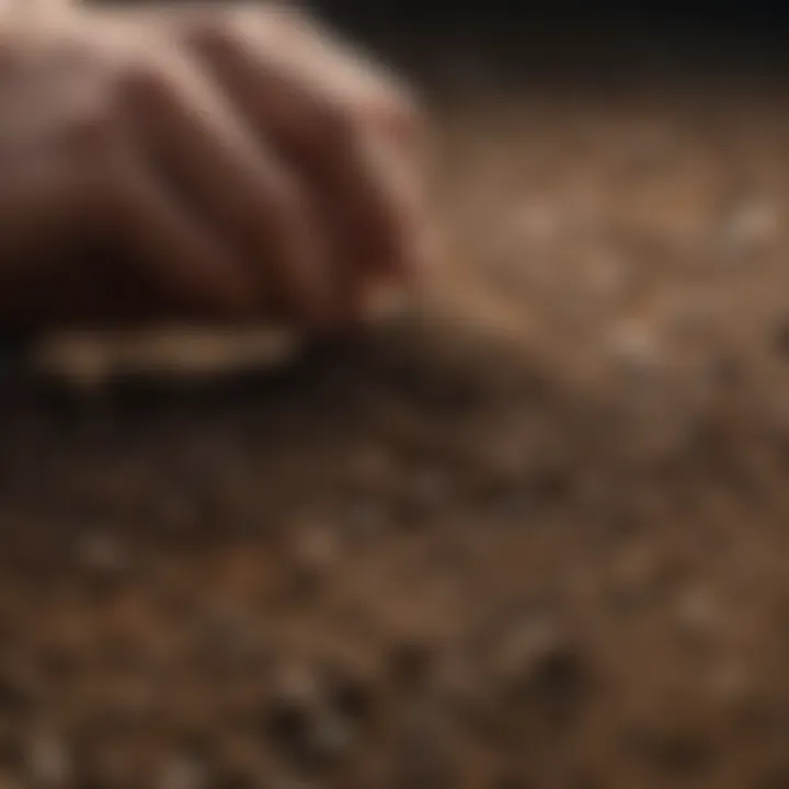Farmers analyzing soil and seed compatibility