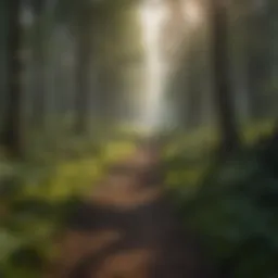 Illustration of a lush forest juxtaposed against an area of deforested land