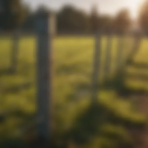 A close-up view of a well-installed electric fence
