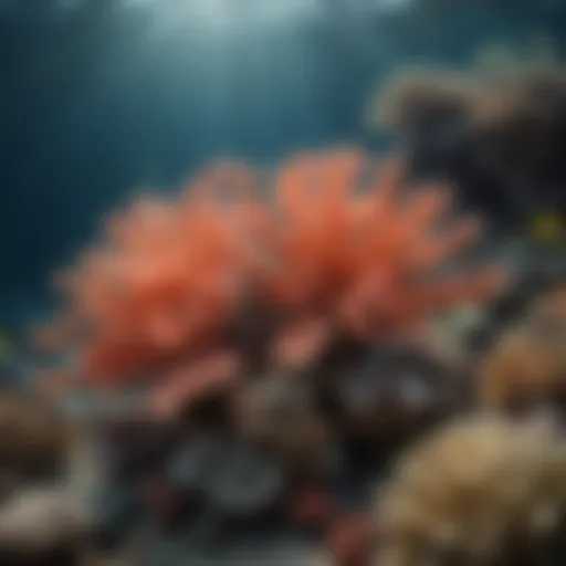 A vibrant coral reef teeming with diverse marine life