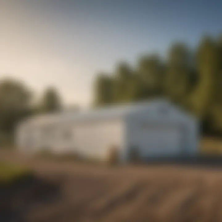 A well-constructed 10 x 24 storage building on a farm