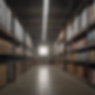 Interior view of a storage building showcasing organized equipment