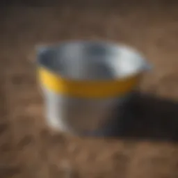 Detailed view of a flat back bucket showcasing its design features