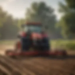 Precision planting with a seed drill in a lush field