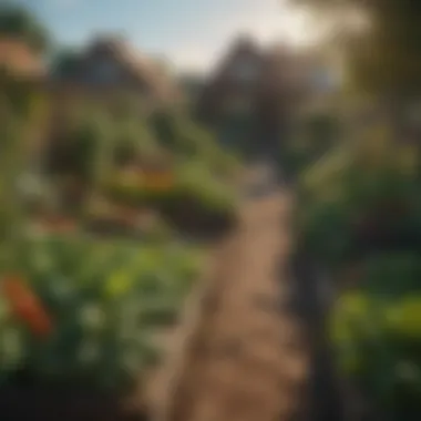 A community garden thriving with vegetables, symbolizing sustainable practices.