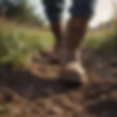 Impact of Goat Hoof Boots on Soil Conservation Illustration of soil health improvement